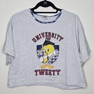 Vintage Looney Toons Tweety Bird cropped T-shirt sized M
